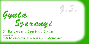 gyula szerenyi business card