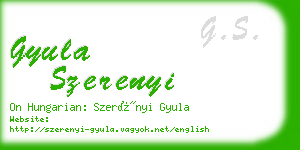 gyula szerenyi business card